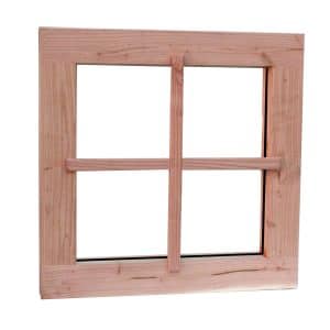 Douglas vast raam Prestige met dubbelglas, 66,4 x 66,4 cm, onbehandeld.