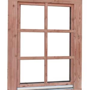 Douglas draai-kiepraam Prestige met dubbelglas, 84,4 x 120,4 cm, onbehandeld.